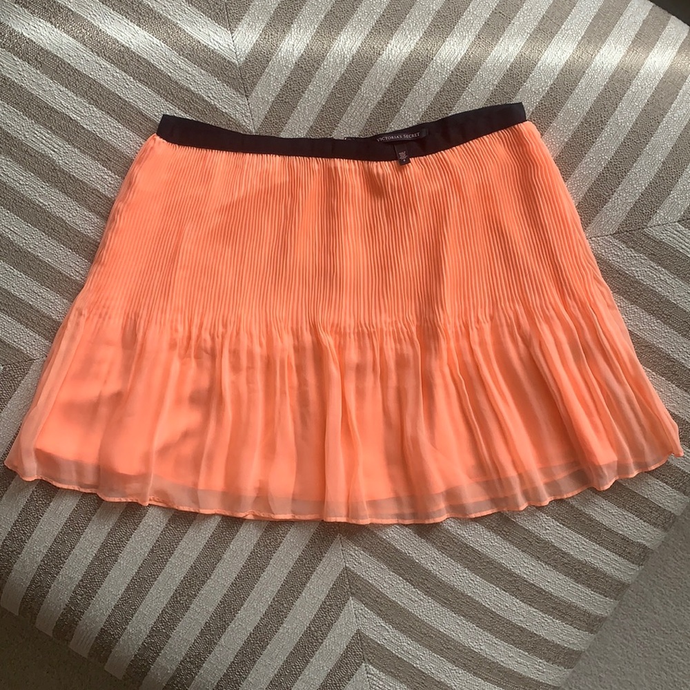 Neon peach mini skirt